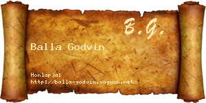 Balla Godvin névjegykártya